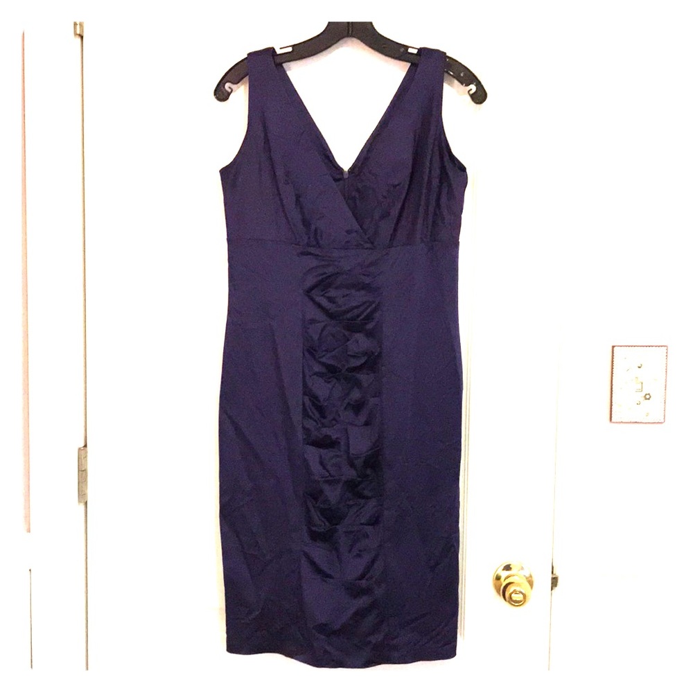 Satin purple dress